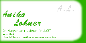 aniko lohner business card